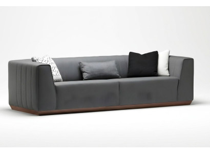 Elegantes graues Stoffsofa für Wohnzimmer im modernen Design