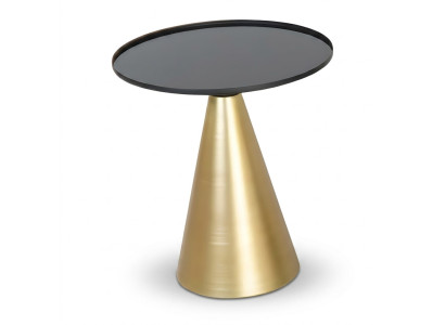 Eleganter Beistelltisch aus Holz in Gold mit zeitlosem Design