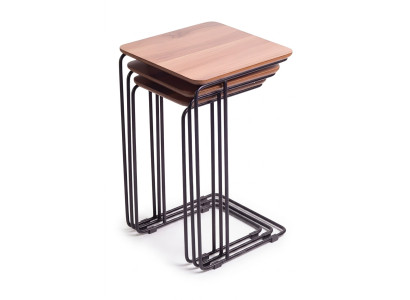 Beistelltisch Holz Beige Modern Elegant