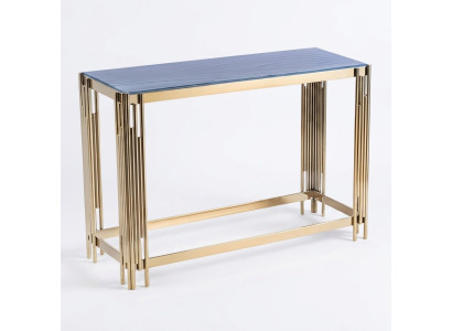Eleganter goldfarbener Konsolentisch aus Holz und Metall