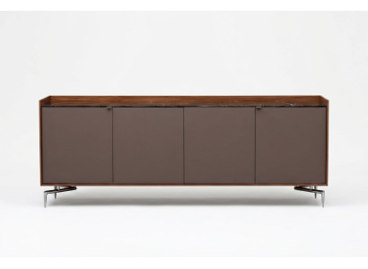 Braune Holzkonsole im eleganten modernen Design