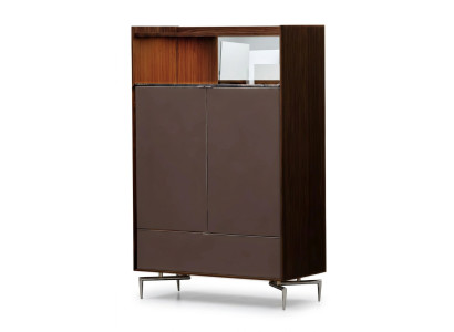 Braune Holzkonsole modern robust für Flur Wohnzimmer Büro