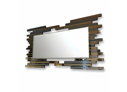 Brauner Wandspiegel aus Glas modern eleganter Wohnstil