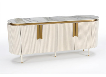 Elegantes beige Holz Sideboard im modernen Design