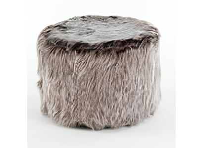 Beiger Holz-Textil Hocker im modernen Design
