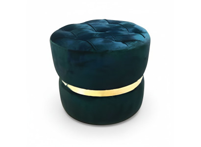 Blauer Holzhocker im modernen Design