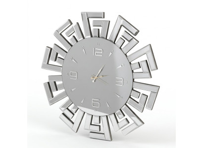 Moderne graue Wanduhr aus Holz für Wohnzimmer und Büro