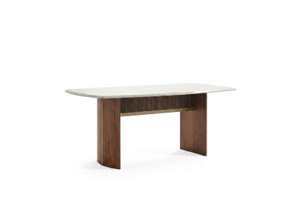 Eleganter Beigefarbener Esstisch aus Holz für modernes Wohnen