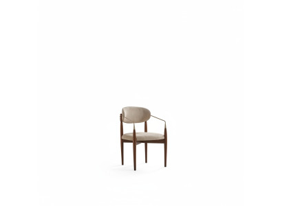 Beige Holz-Textil Stühle im eleganten Design, komfortabel