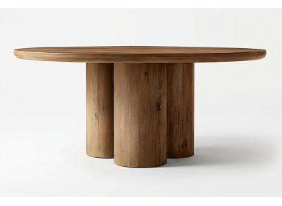 Eleganter Runder Esstisch Holz 183cm exklusiv Tisch Möbel