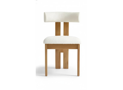 Eleganter Stuhl mit Holzgestell ruhigem Design und gepolsterter Sitzfläche