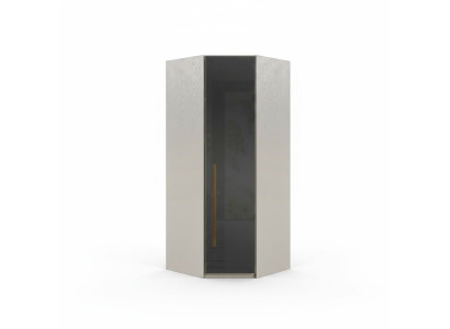 Eckschrank aus Holz in Beige modern, stilvoll