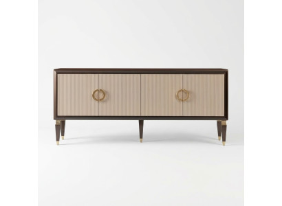 Elegantes Sideboard mit viel Stauraum und edlen goldenen Akzenten