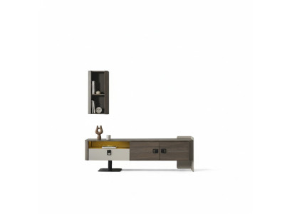 Eleganter TV-Ständer aus Holz in Braun für modernes Wohnzimmer