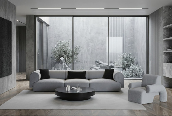 Modern bench for comfortable furnishing