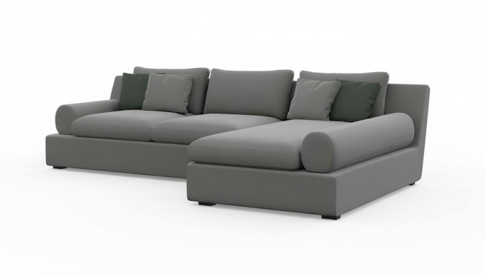 Aesthetic corner bench with shape and softness of material