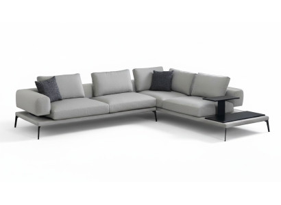 Corner sofa for the living room, minimalist design, maximum comfort