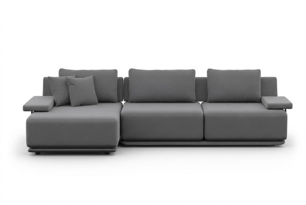 Aesthetic corner sofa for the living room without upholstery