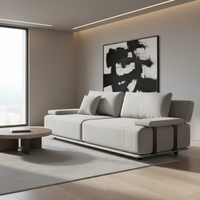Aesthetic 3-seater sofa with design emphasis