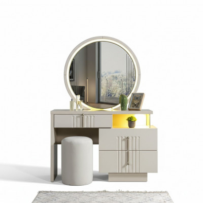 Elegant vanity table with mirror