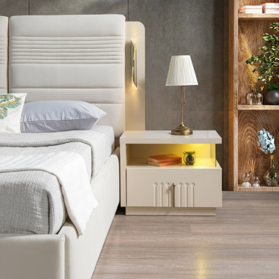 Modern bedside lamp with lighting