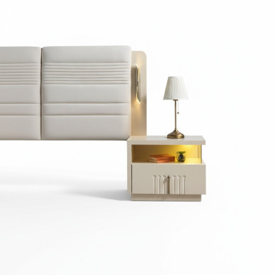 Modern bedside lamp with lighting