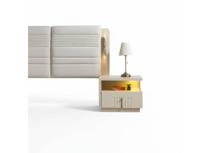 Modern bedside lamp with lighting