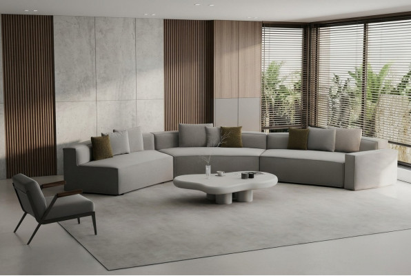 Comfortable sofa set and armchair in Acento decoration