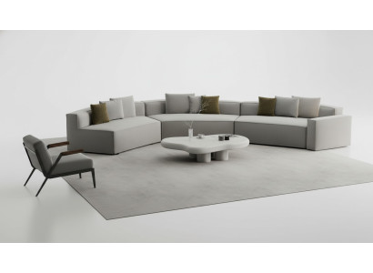 Comfortable sofa set and armchair in Acento decoration