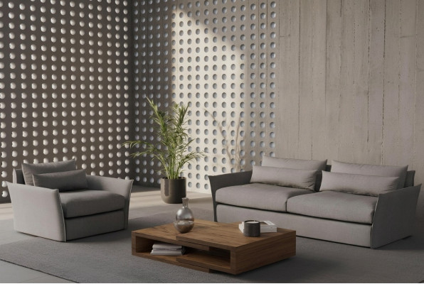 Modern sofa with armchair for living room