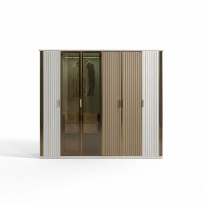 Modern and luxurious glass wardrobe, 234 cm