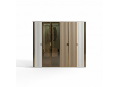 Modern and luxurious glass wardrobe, 234 cm