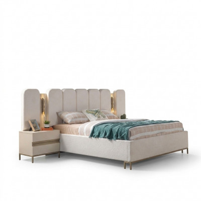 Complete soft bedding set for the bedroom, 3-piece set with 2 nightstands