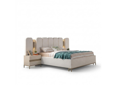 Complete soft bedding set for the bedroom, 3-piece set with 2 nightstands