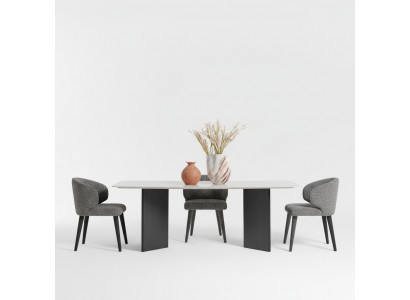 Eleganter Esstisch aus Holz in Beige, moderner Stil
