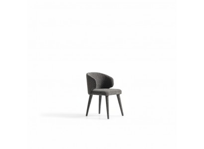 Grauer Holzstuhl im modernen Design