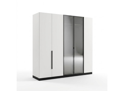 Eleganter Beigefarbener Kleiderschrank aus Holz mit stilvollem Design