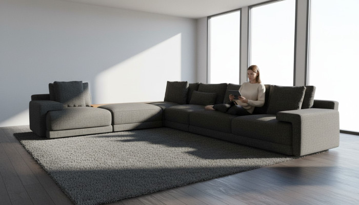 Elegant corner sofa that creates a relaxed atmosphere