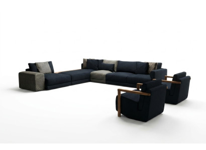 Elegant corner sofa with armchair, nice and comfortable at the same time