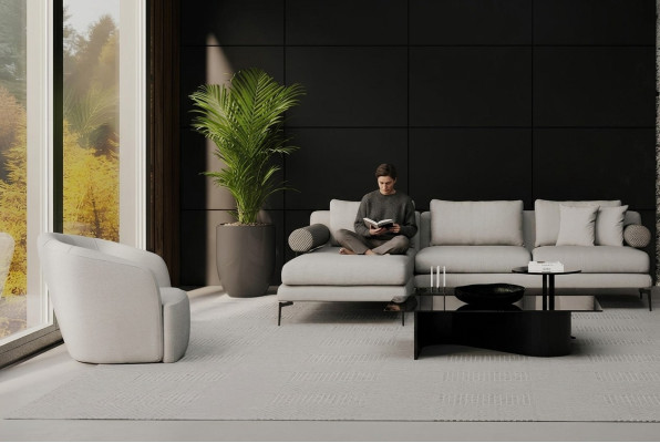 Corner sofa set with armchair, where comfort is present