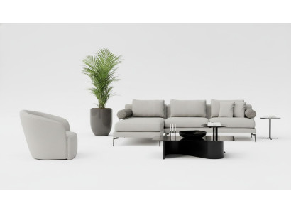 Corner sofa set with armchair, where comfort is present
