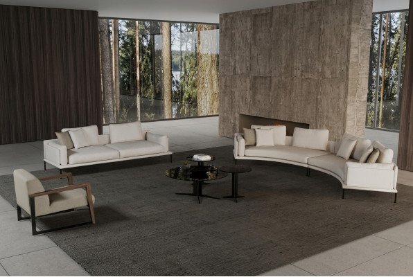 Modern geometric and elegant bench