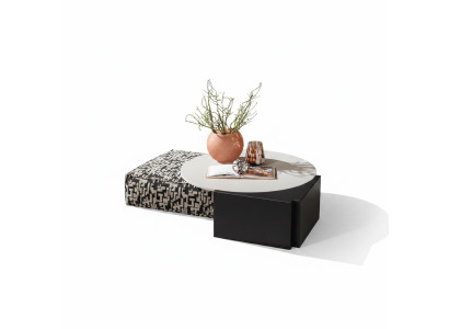 Eleganter Beigefarbener Couchtisch aus Holz im modernen Stil
