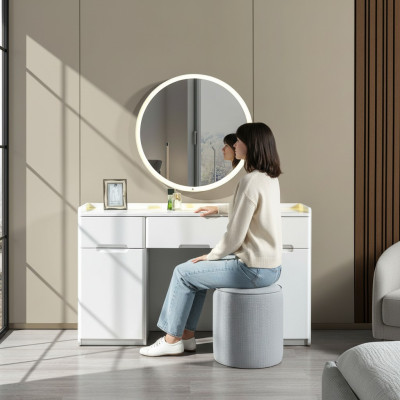 Modern compact dressing table for the bedroom