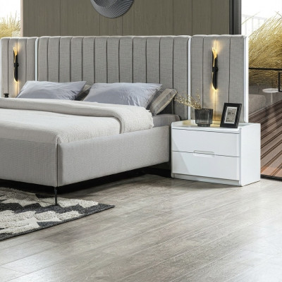 Modern white nightstand