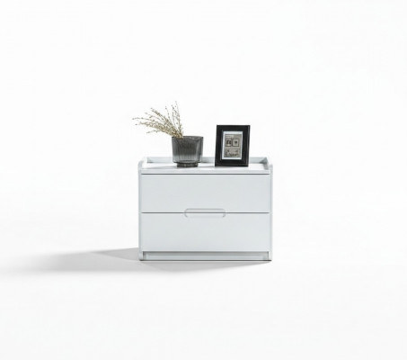Modern white nightstand