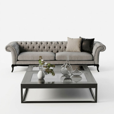 Modern three-seater, nice design, comfortable