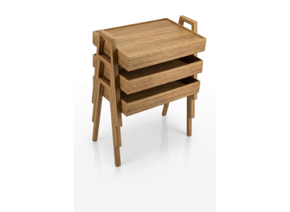 Elegantes braunes Couchtisch-Set aus Holz für modernes Wohnzimmer