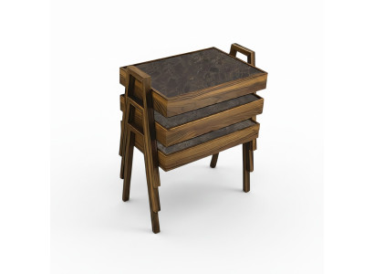 Couchtisch-Set aus Holz in Braun modern elegant