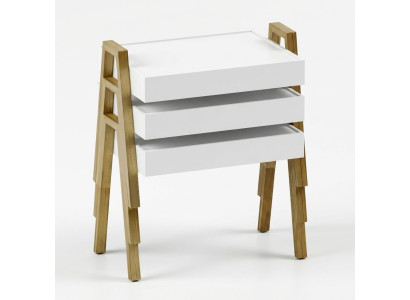 Weißes Holz Couchtisch-Set im modernen Stil
